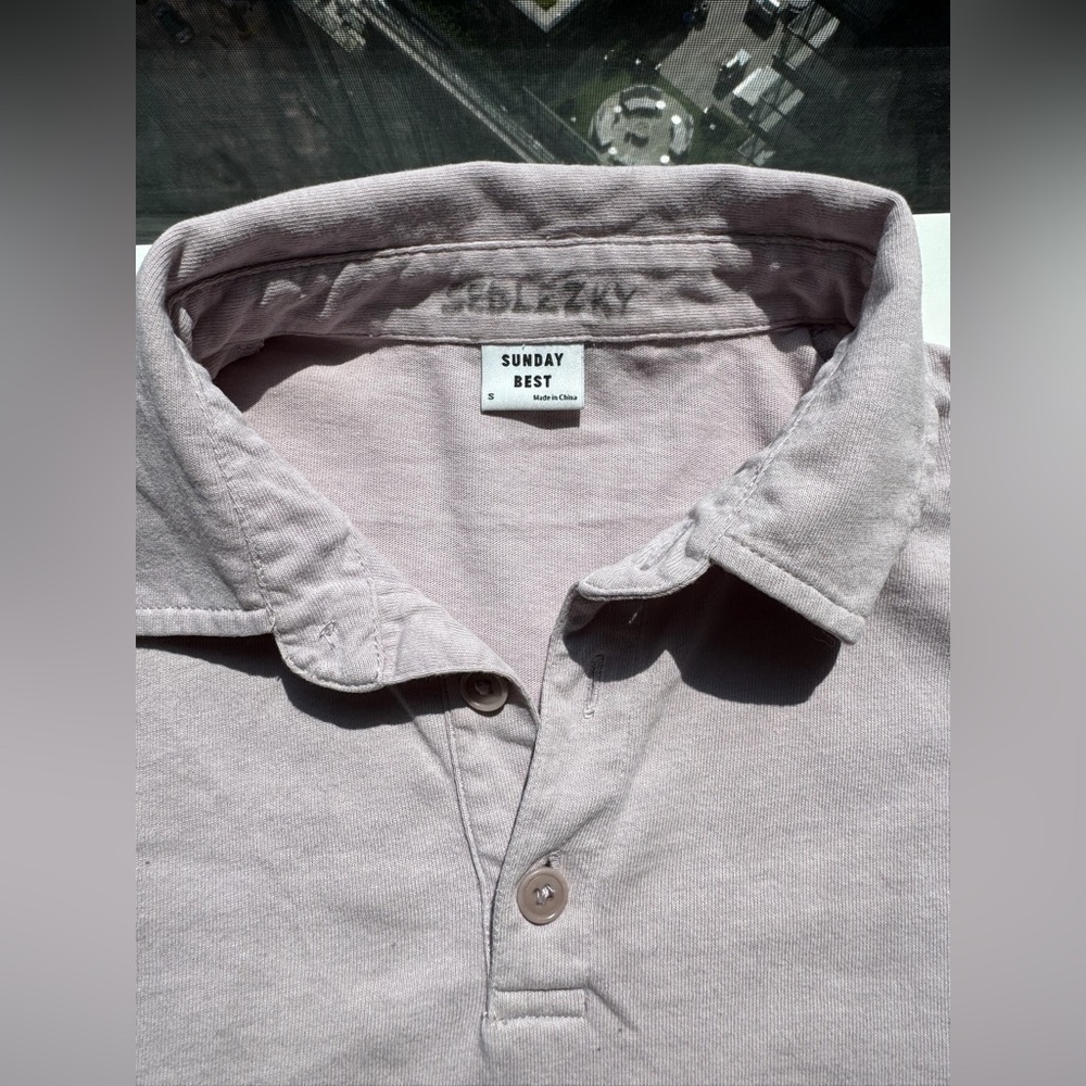 Sunday Best Light Pink Collared Shirt Small Aritzia - Picture 3 of 7